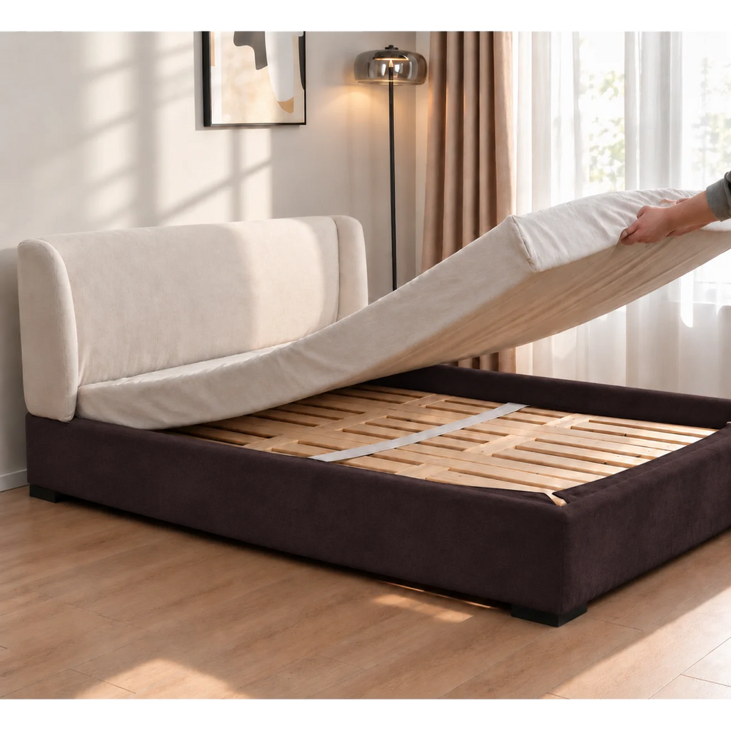 Espresso Brown · Stretch-Fit Bed Frame Cover
