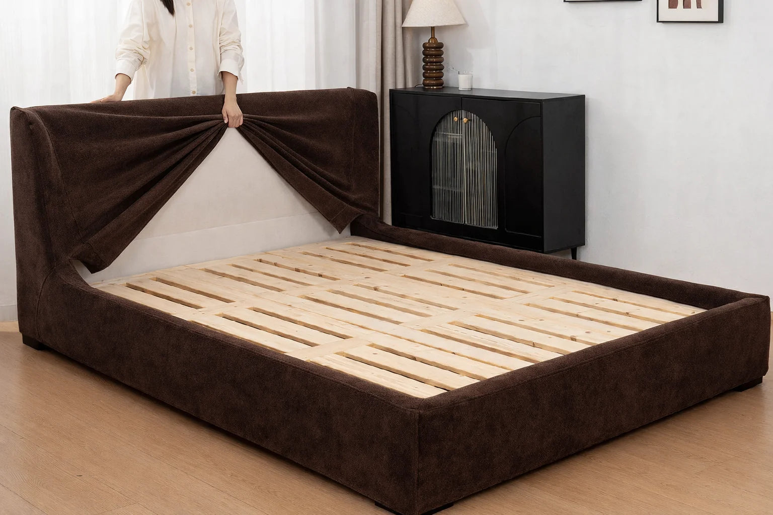 Espresso Noir Luna - 17 | Bed Frame Cover