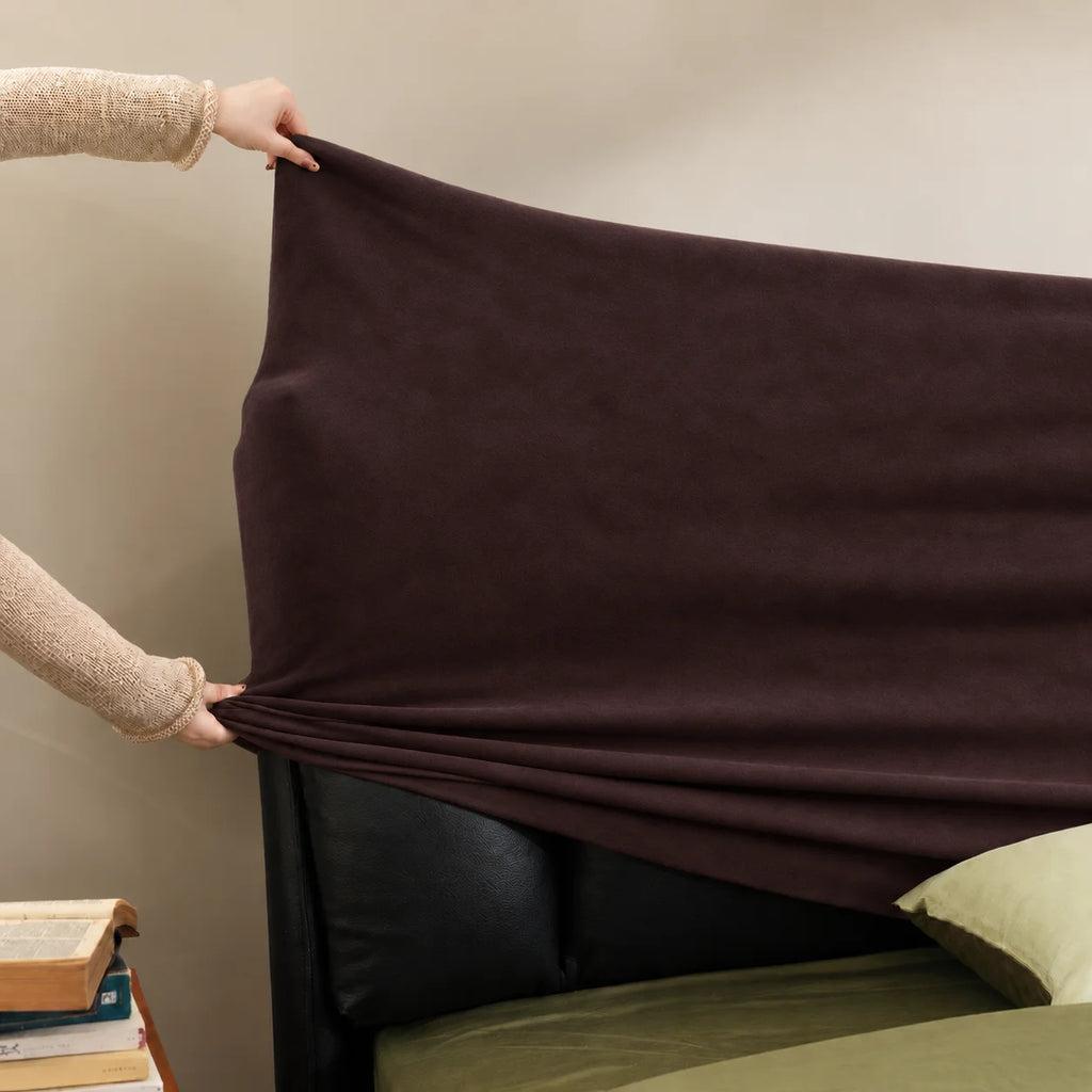 Espresso Brown · Stretch-Fit Bed Headboard Cover
