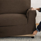 Espresso Noir Luna-17 custom sofa slipcover