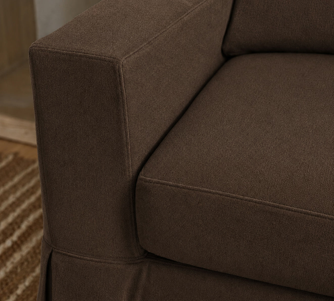 Espresso Noir Luna-17 custom sofa slipcover