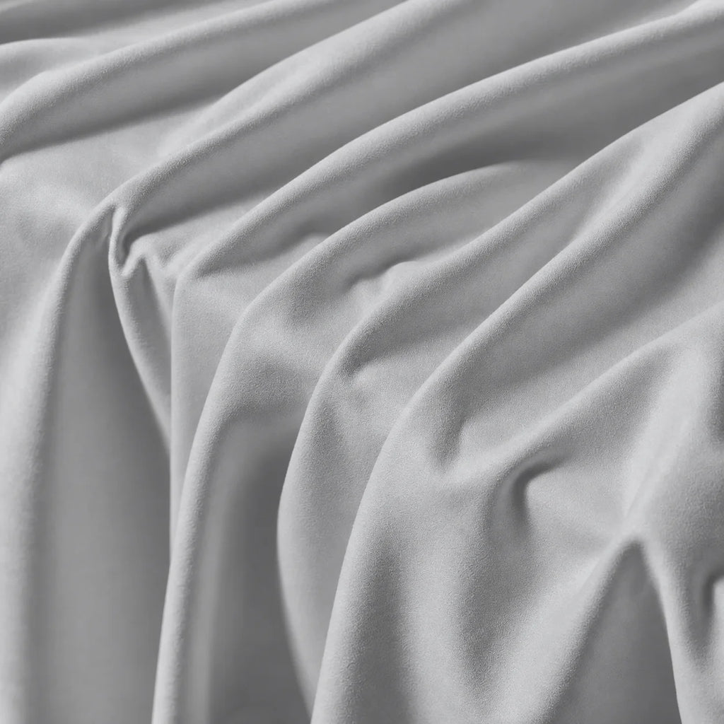 Glacier Gray · Stretch-Fit Inset Bed Frame Cover · Elastic Bands + Back Elastic