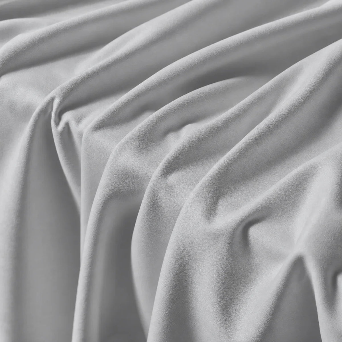 Glacier Gray · Stretch-Fit Inset Bed Frame Cover · Elastic Bands + Back Elastic