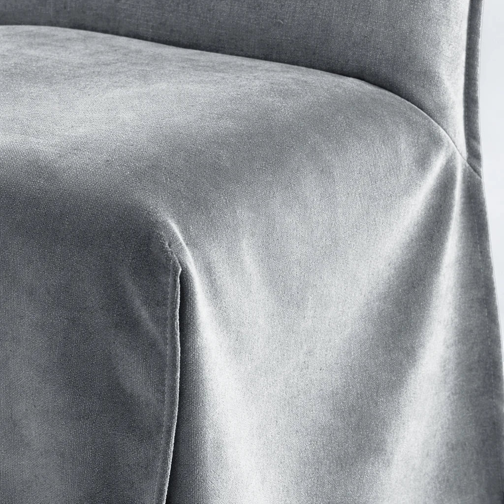 Glacier Gray WB PBV2042 - 19 | Long-Skirt Dining Chair Slipcover