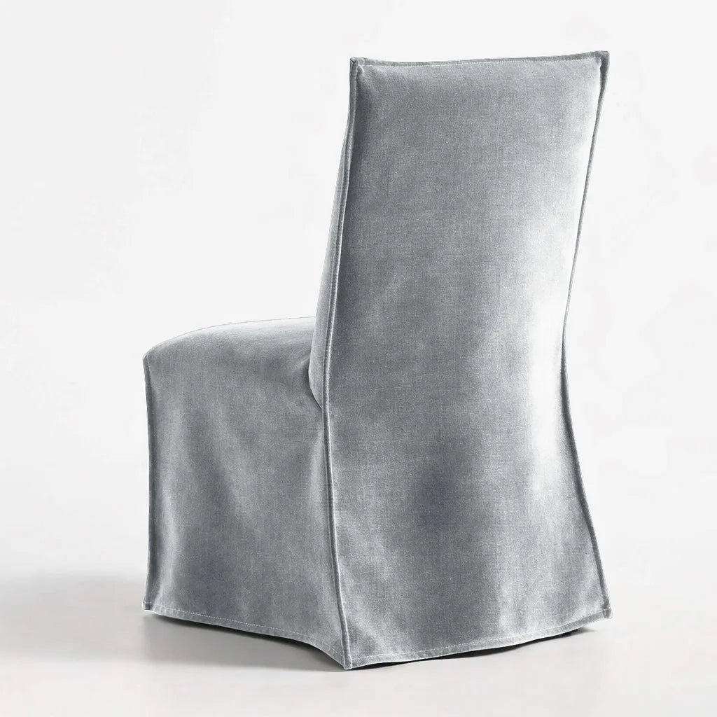 Glacier Gray WB PBV2042 - 19 | Long-Skirt Dining Chair Slipcover