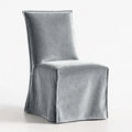 Glacier Gray WB PBV2042 - 19 | Long-Skirt Dining Chair Slipcover