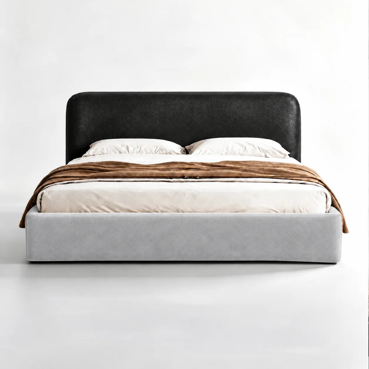 Glacier Gray · Stretch-Fit Bed Frame Cover