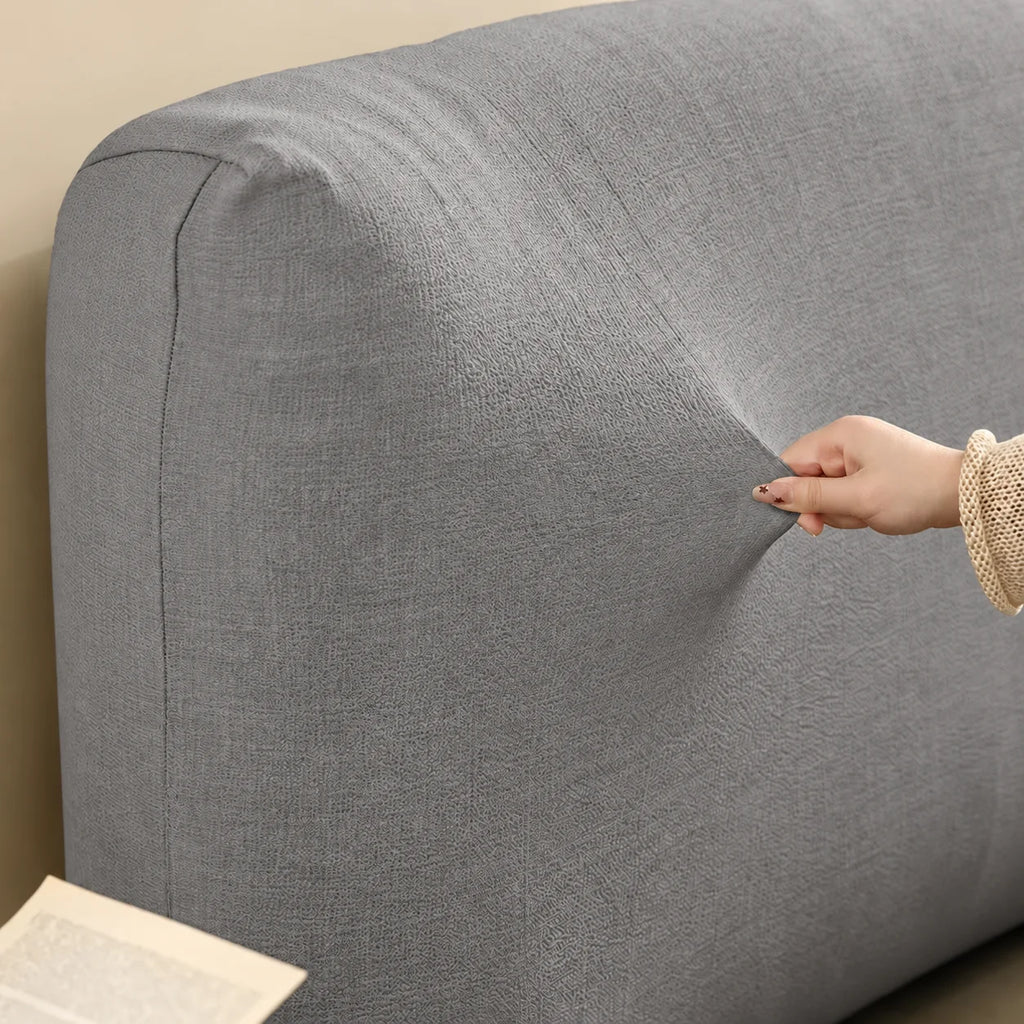 Glacier Gray · Stretch-Fit Bed Headboard Cover
