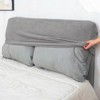 Glacier Gray · Stretch-Fit Bed Headboard Cover