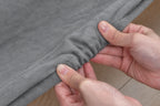 Glacier Gray · Stretch-Fit Inset Bed Frame Cover · Elastic Bands + Back Elastic