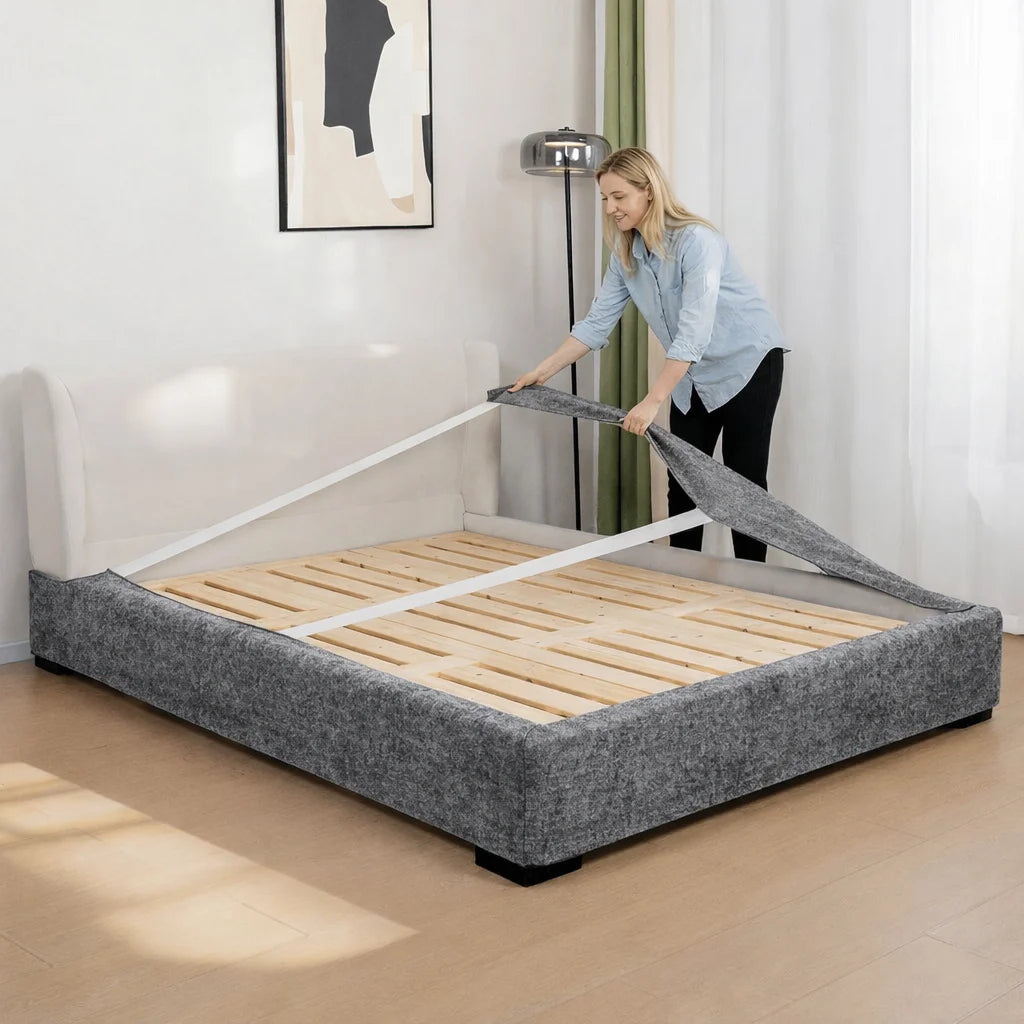 Graphite Shadow WX818 - 15 | Bed Skirt