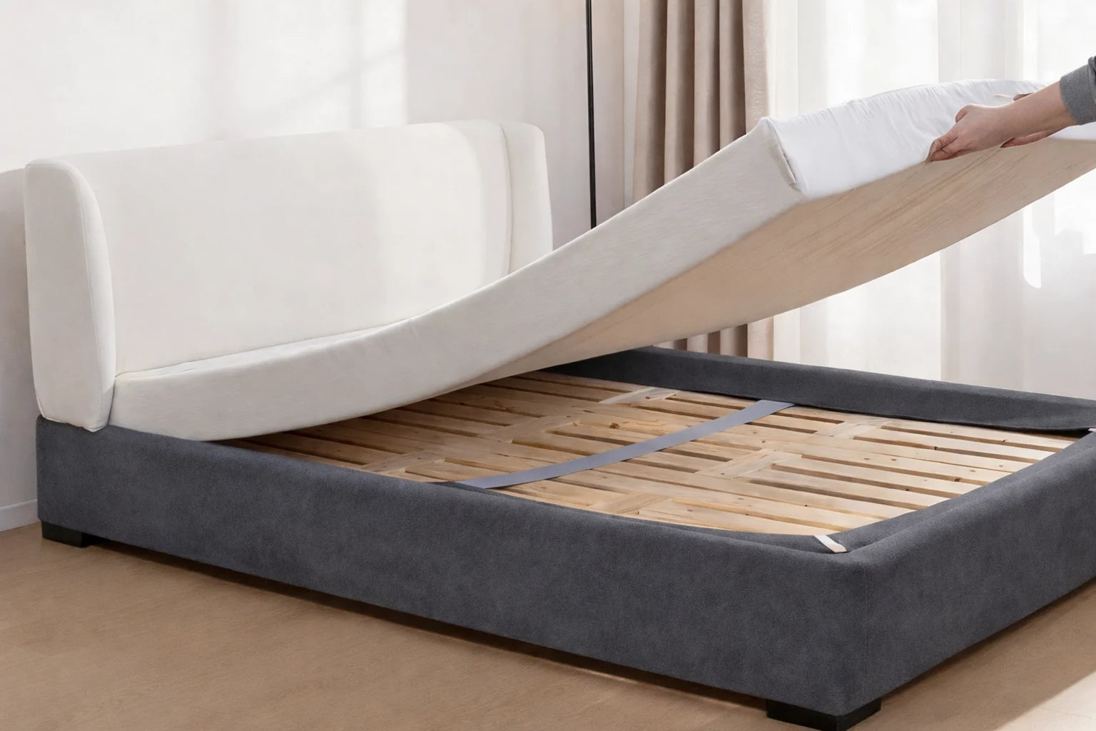 Graphite Veil Luna - 03 | Bed Skirt