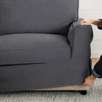 Graphite Veil Luna-03 custom sofa slipcover
