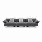 Custom Sofa Slipcover — Luna · Graphite Veil
