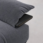 Custom Sofa Slipcover — Luna · Graphite Veil