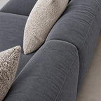 Custom Sofa Slipcover — Luna · Graphite Veil