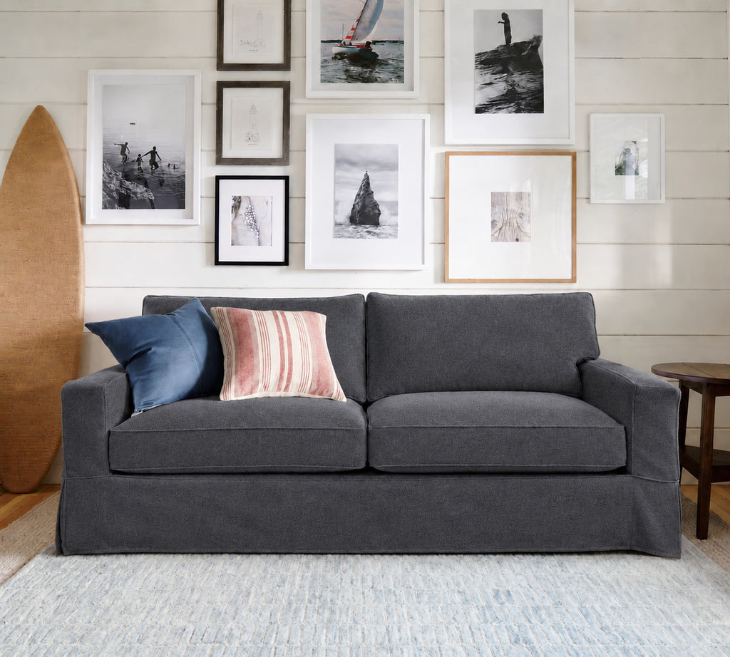 Graphite Veil Luna-03 custom sofa slipcover