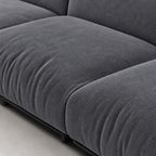 Custom Sofa Slipcover — Luna · Graphite Veil