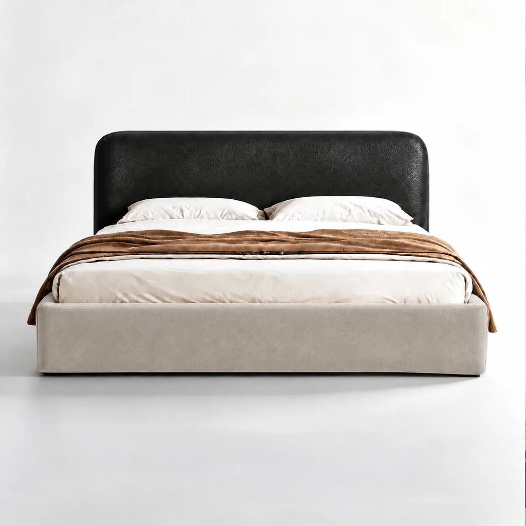 Greige · Stretch-Fit Bed Frame Cover