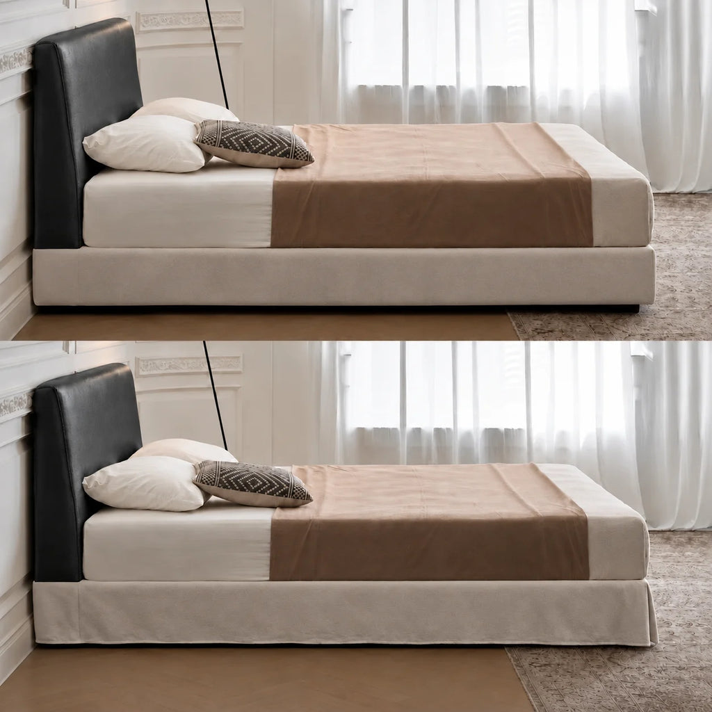 Greige · Stretch-Fit Bed Frame Cover