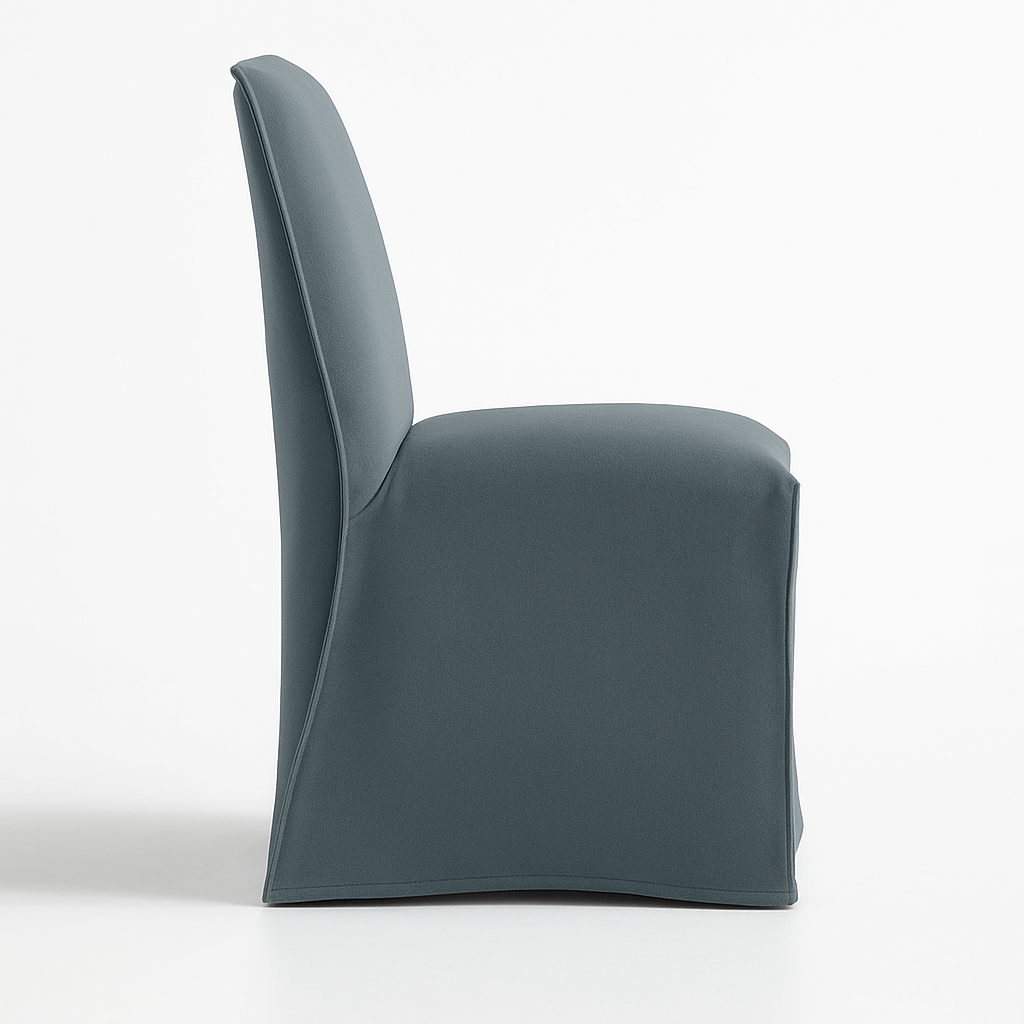 Hazy Blue WB PBV2042 - 15 | Long-Skirt Dining Chair Slipcover