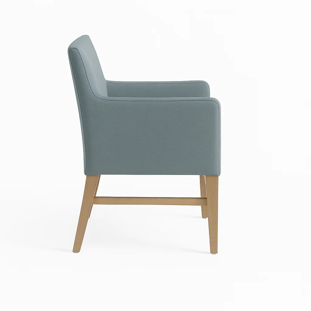 Hazy Blue WB PBV2042 - 15 | Snug fit Dining Chair with armrest Slipcover