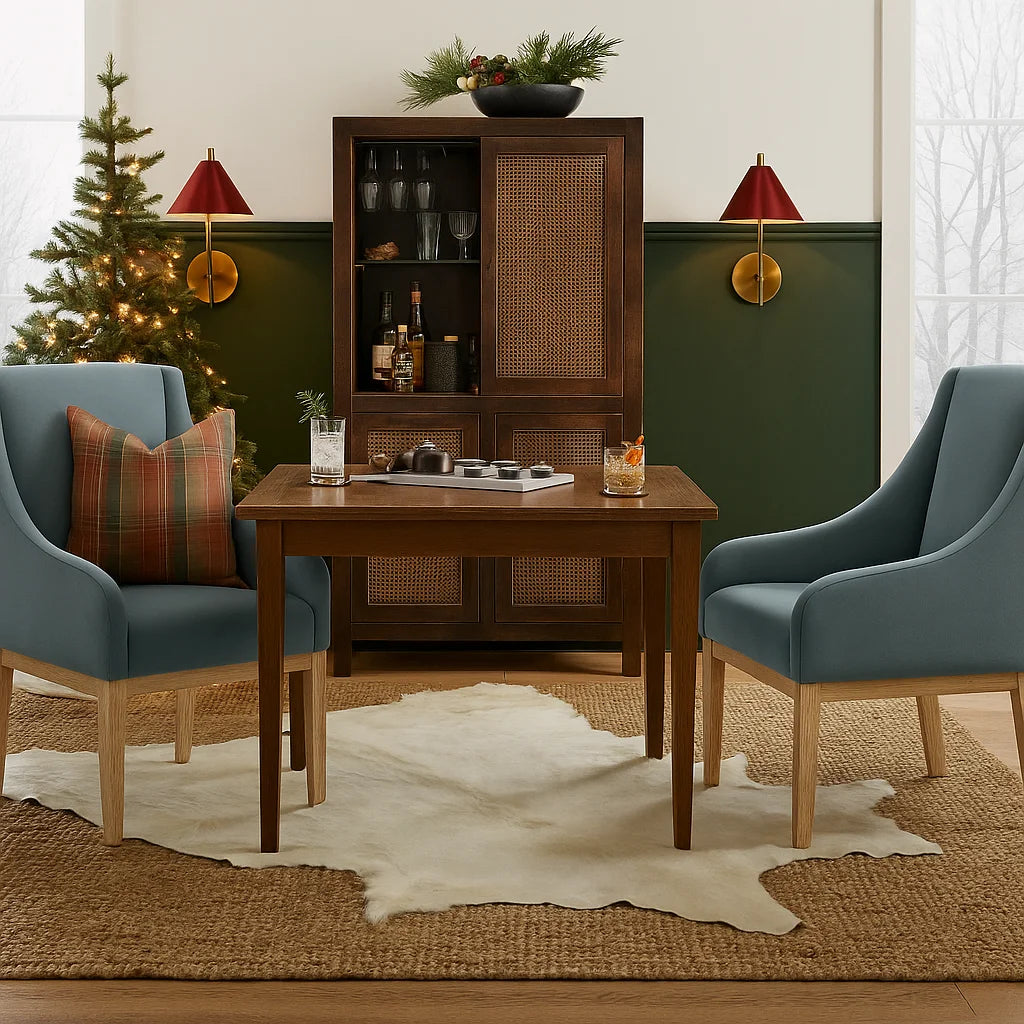 Hazy Blue WB PBV2042 - 15 | Snug fit Dining Chair with armrest Slipcover