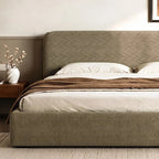 Herringbone Chenille Stretch-Fit Bed Headboard Cover