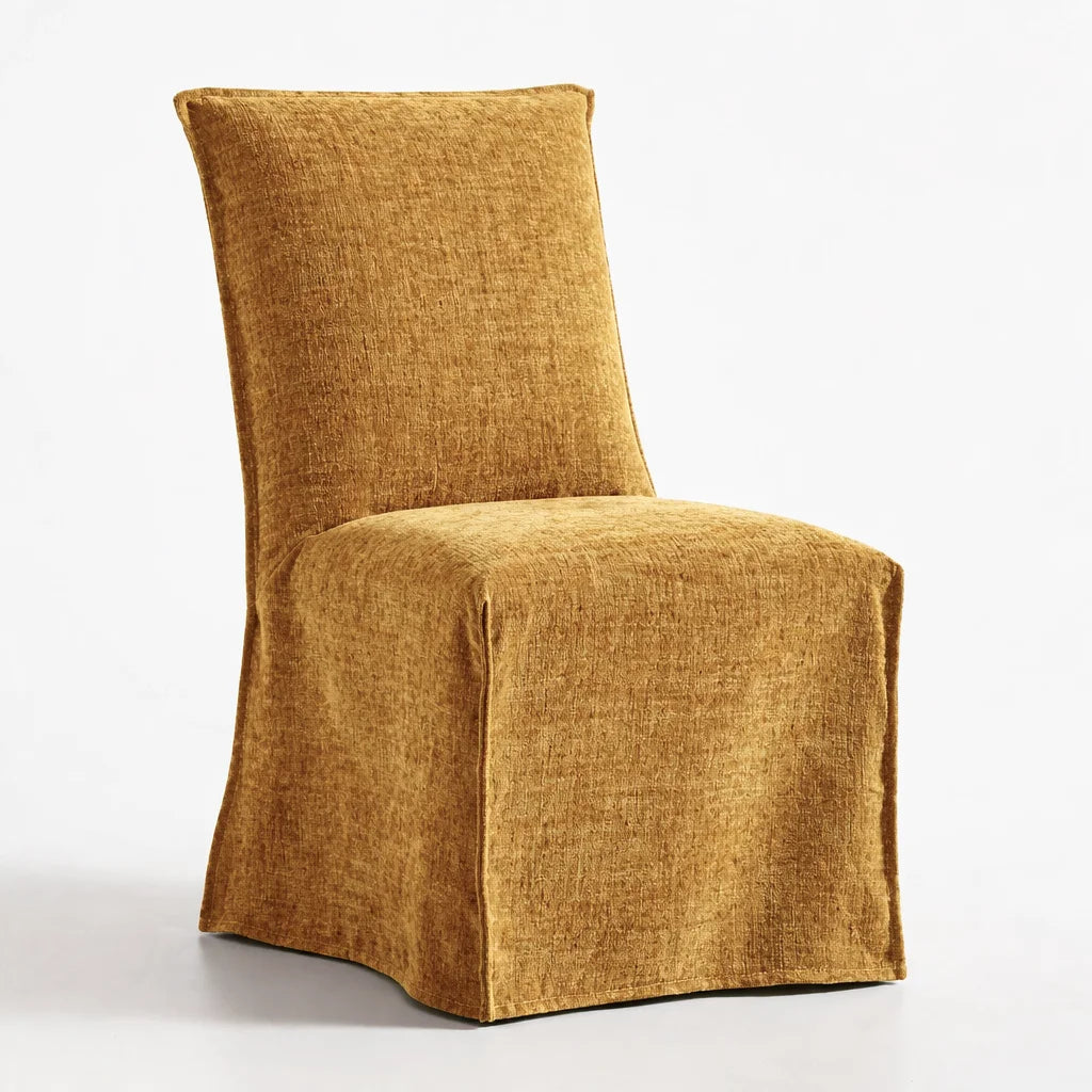 Honey Citrine WX23006 - 17 | Long-Skirt Dining Chair Slipcover