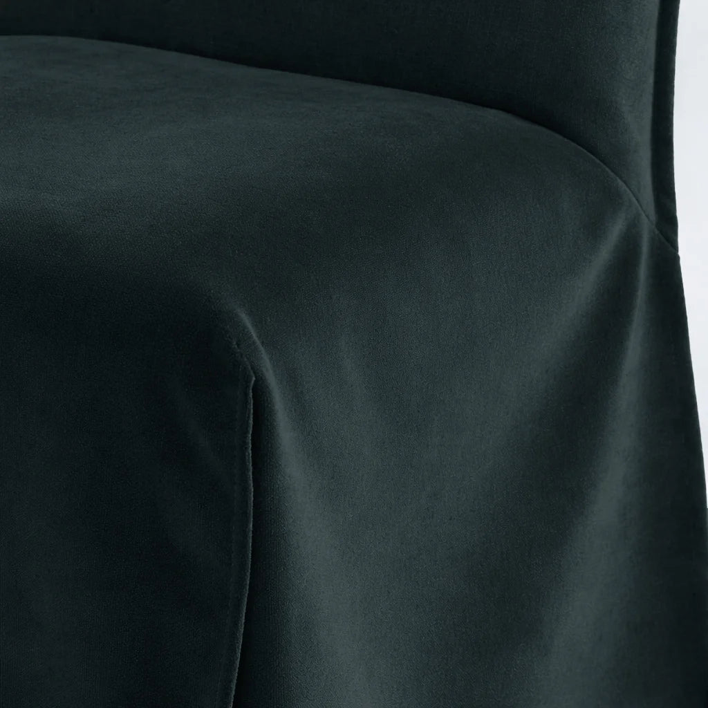 Iron Blue Gray WB PBV2042 - 13 | Long-Skirt Dining Chair Slipcover