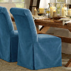 Island Blue WB PBV2042 - 44 | Long-Skirt Dining Chair Slipcover