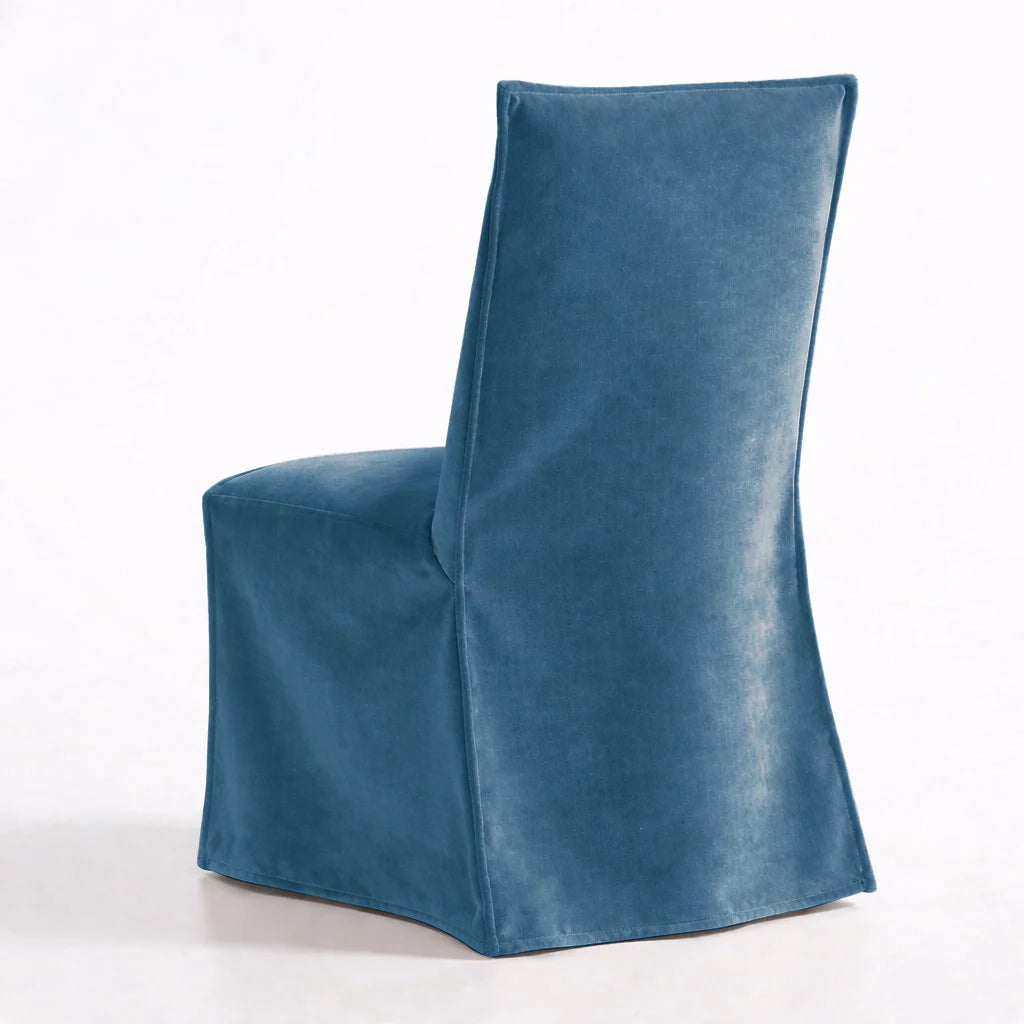 Island Blue WB PBV2042 - 44 | Long-Skirt Dining Chair Slipcover