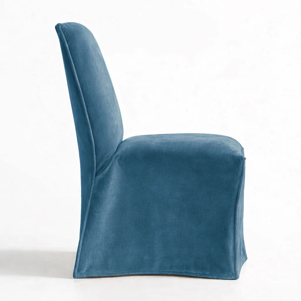 Island Blue WB PBV2042 - 44 | Long-Skirt Dining Chair Slipcover