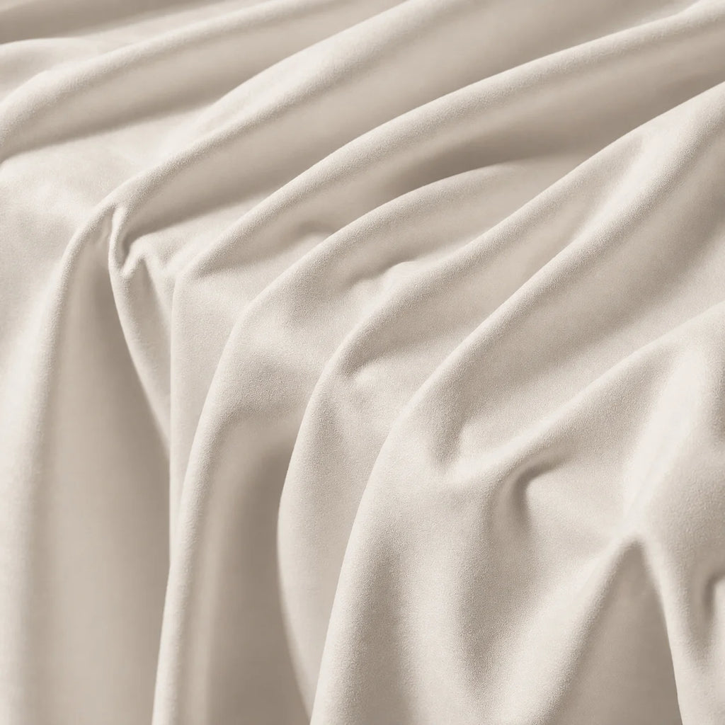 Ivory Cream · Stretch-Fit Inset Bed Frame Cover · Tie Straps + Back Elastic