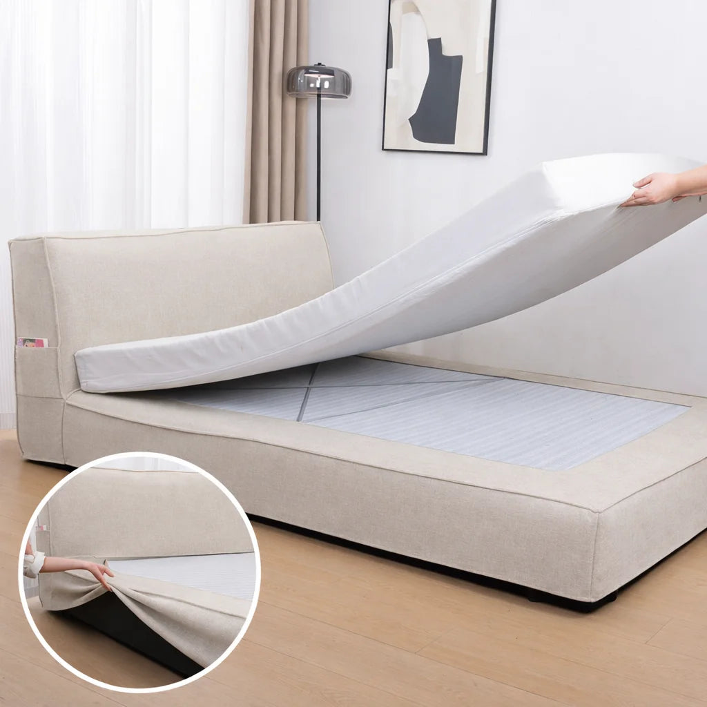 Ivory Cloud EB 813 - 01 | Bed Frame Cover