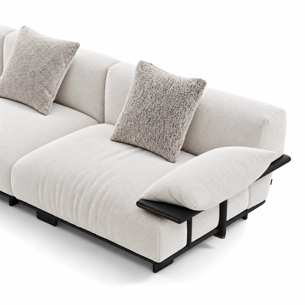 Custom Sofa Slipcover — Luna · Ivory Cloud