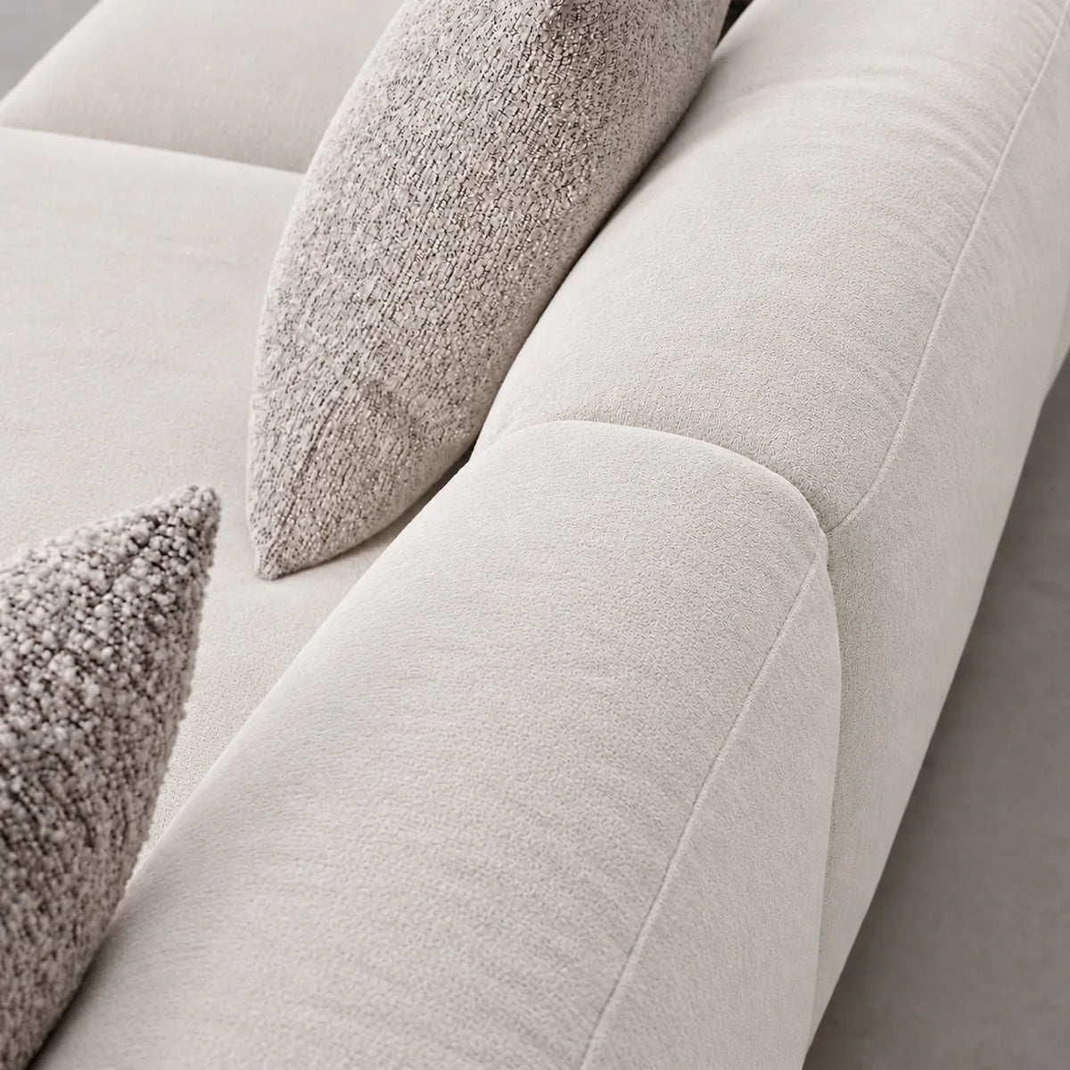 Custom Sofa Slipcover — Luna · Ivory Cloud