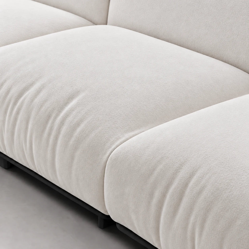Custom Sofa Slipcover — Luna · Ivory Cloud