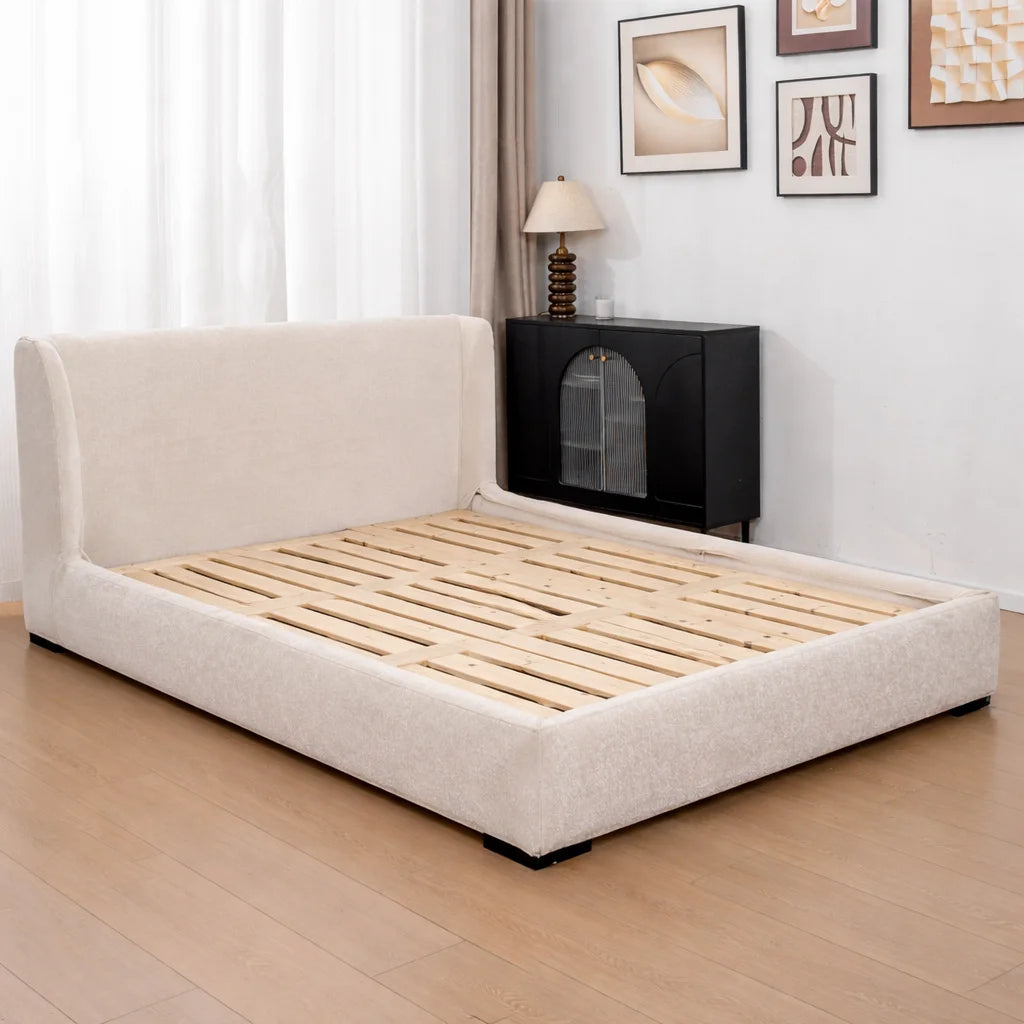 Ivory Cloud WX818 - 01 | Bed Frame Cover