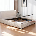 Ivory Cream · Stretch-Fit Inset Bed Frame Cover · Tie Straps + Back Elastic