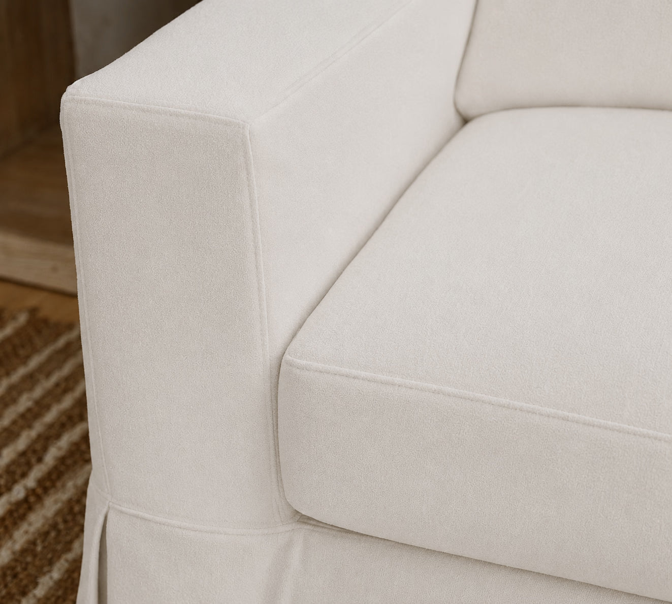 Ivory Cloud Luna-06 custom sofa slipcover
