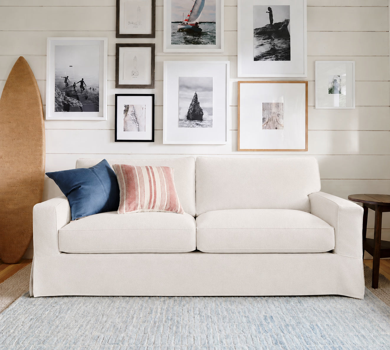 Ivory Cloud Luna-06 custom sofa slipcover