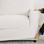 Ivory Cloud Luna-06 custom sofa slipcover