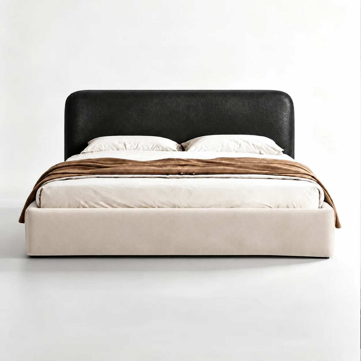 Ivory Cream · Stretch-Fit Bed Frame Cover