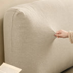 Ivory Cream · Stretch-Fit Bed Headboard Cover