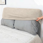 Ivory Cream · Stretch-Fit Bed Headboard Cover