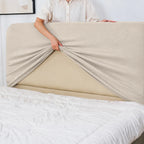 Ivory Cream · Stretch-Fit Bed Headboard Cover