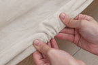 Ivory Cream · Stretch-Fit Inset Bed Frame Cover · Elastic Bands + Back Elastic