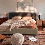 Khaki · Stretch-Fit Bed Frame Cover