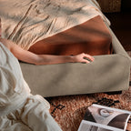 Khaki · Stretch-Fit Bed Frame Cover
